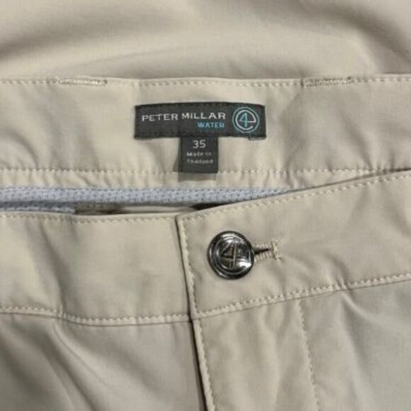 Peter‎ Millar Men's Water Tan 35 Chino Flat Front Swim Shorts - Picture 2 of 4
